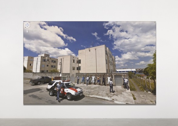 Jon Rafman's Google Street View installation in gallery setting.