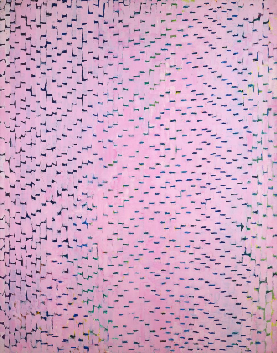 Alma Thomas, Cherry Blossom Symphony, 1973, acrylic on canvas, 69 x 54 inches