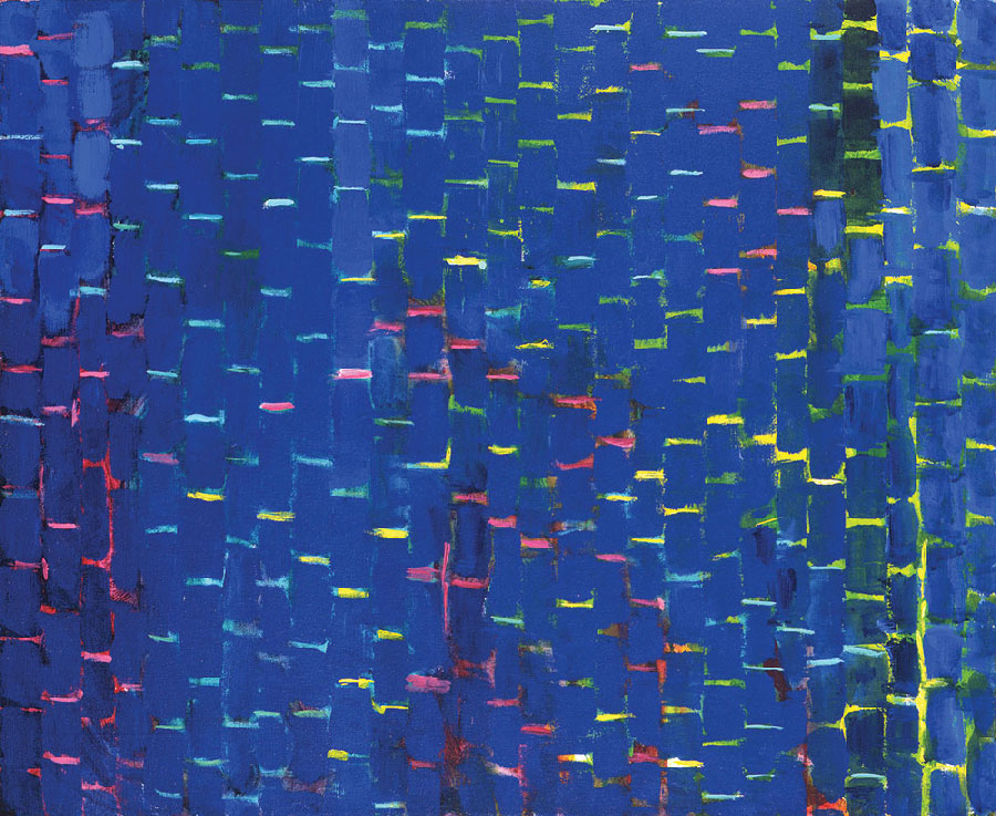 Alma Thomas, Stars and Their Display, 1972, acrylic on canvas, 22 x 27 inches